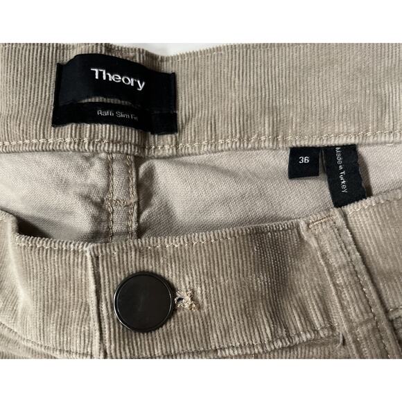 Theory‎ Raffi Slim Fit Grey 5 Pocket Mens 36X28 corduroy pants - Picture 3 of 6